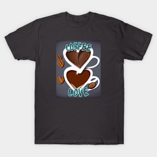 Coffee Love Blue T-Shirt